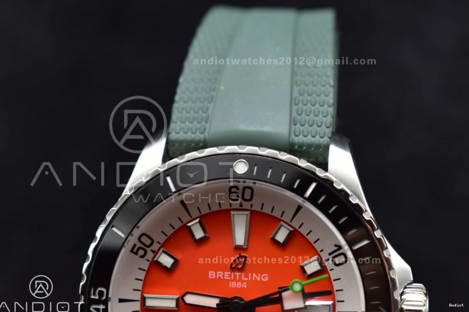 Rubber Strap Orange on Dial Edition Best SS BLSF 1:1 Automatic Green SuperOcean 42 A2824 0507